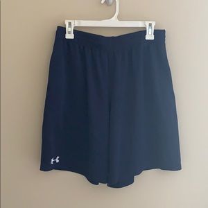 Under Armour Navy Athletic Shorts (Size L)